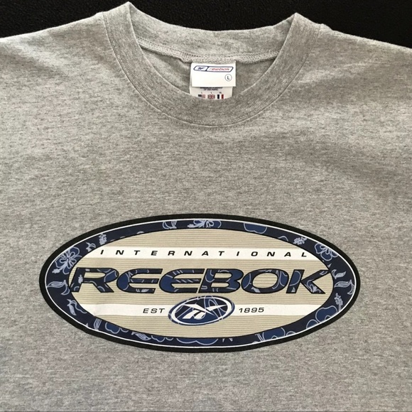 Reebok International Est 1895 Spelled Out Logo Rare Men’s Sleeveless T-shirt - Picture 2 of 12